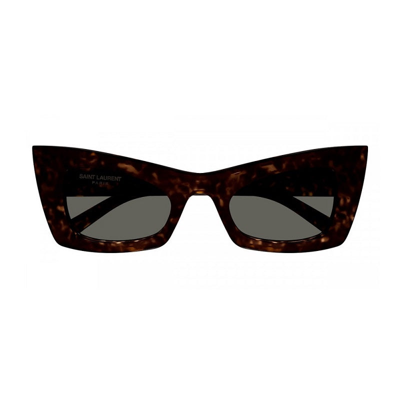 Saint Laurent Sunglasses Cat Eye Full Rim, Dark Havana Frame and Grey Lens SL702002