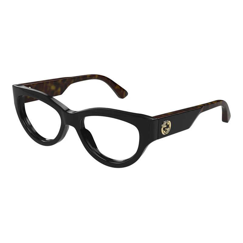 Gucci Eyeglasses Square Full Rim, Black Frame and Clear Demo Lenses Lens GG1665O001