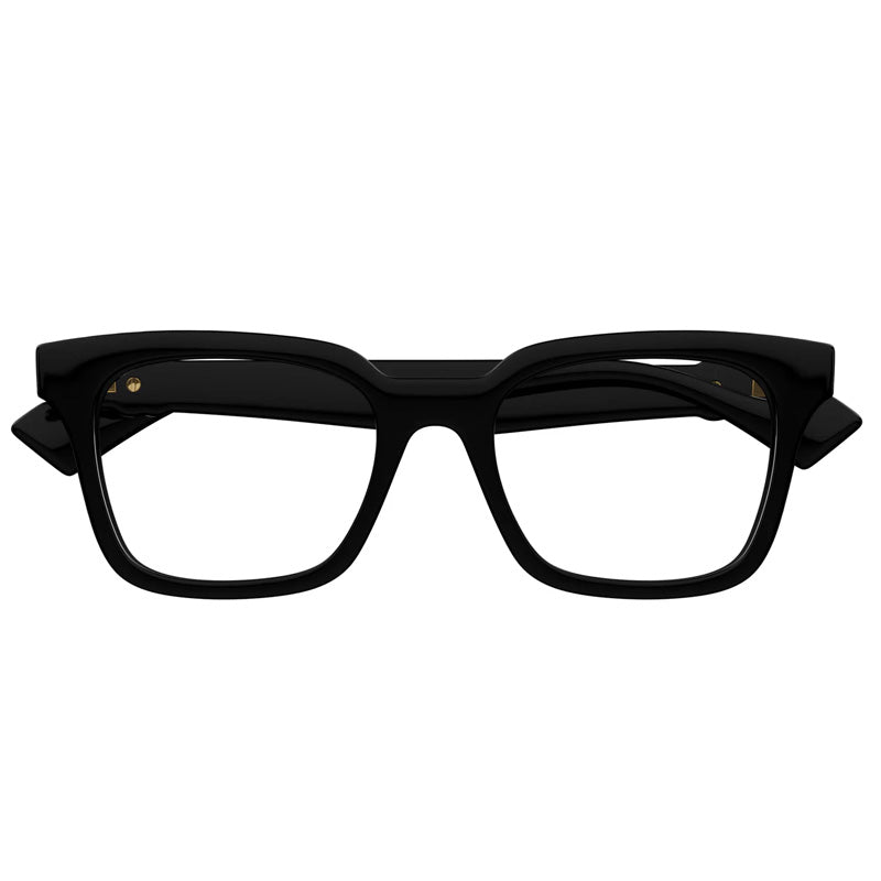 Gucci Eyeglasses Square Full Rim, Shiny Black Frame and Clear Demo Lenses Lens GG1728O001