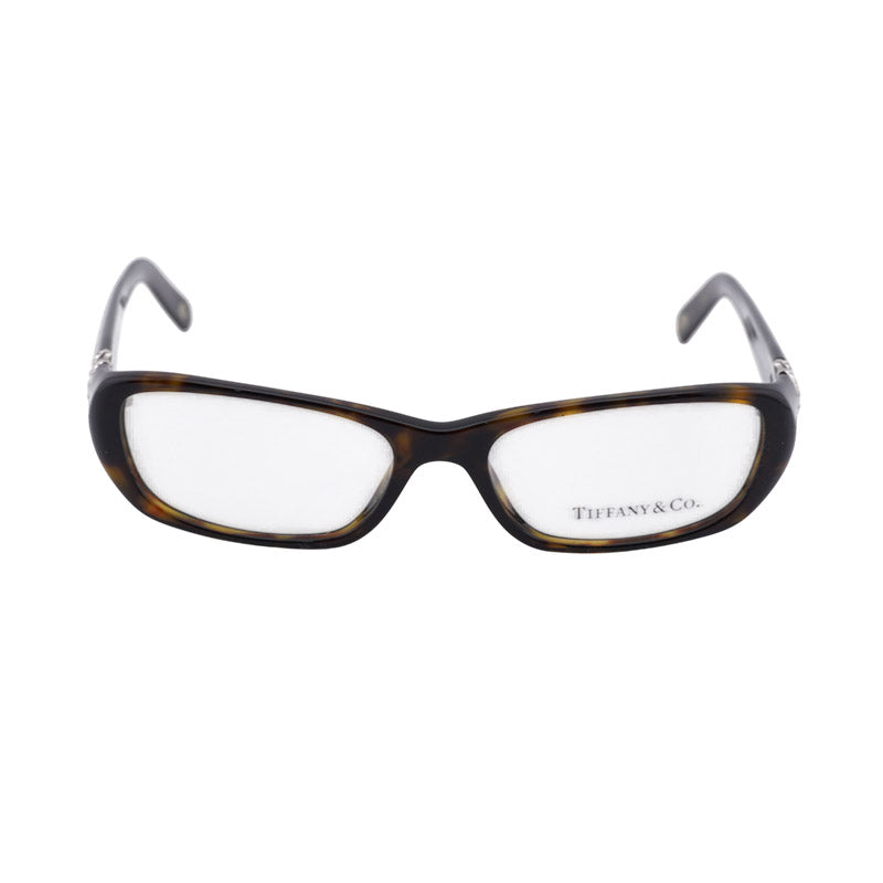 Tiffany & Co. Eyeglasses Rectangle Full Rim, Dark Havana Frame and Clear Demo Lens Lens TF2069-B8015
