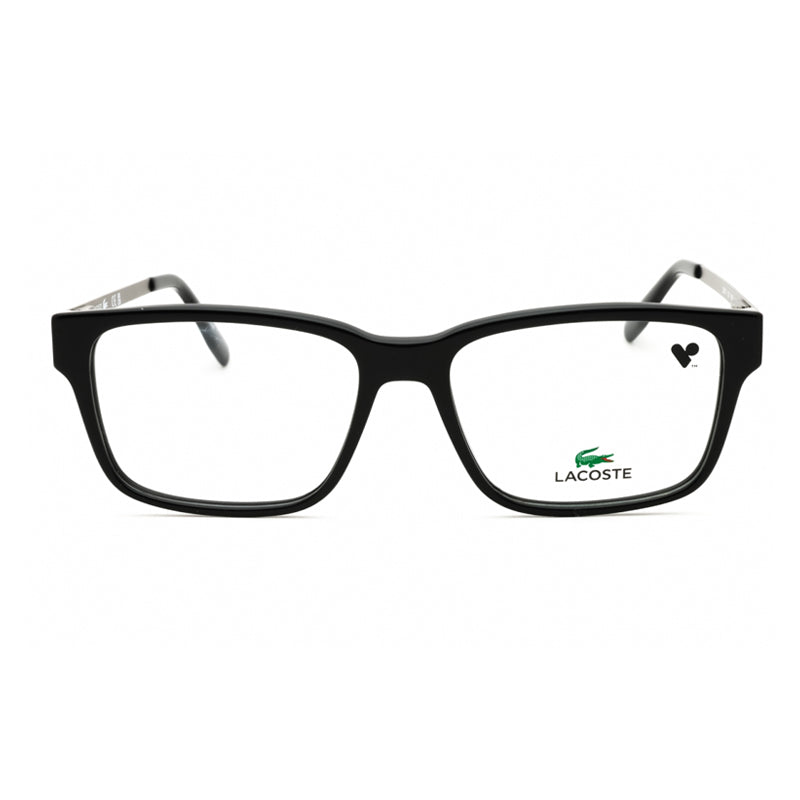 Lacoste Eyeglasses Rectangle Full Rim, Black Frame and Clear Demo Lenses Lens L2867001