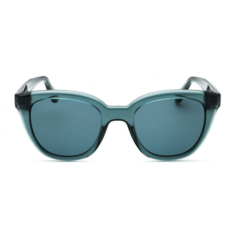 Ferragamo Salvatore Ferragamo Sunglasses Round Full Rim, Transparent Avio Frame and Blue Lens SF2000S438