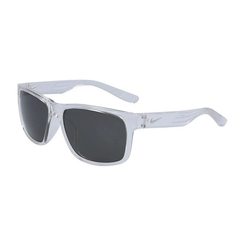 Nike Sunglasses Rectangle Full Rim, Transparent Frame and Grey Lens NIKECRUISERMIEV0834901
