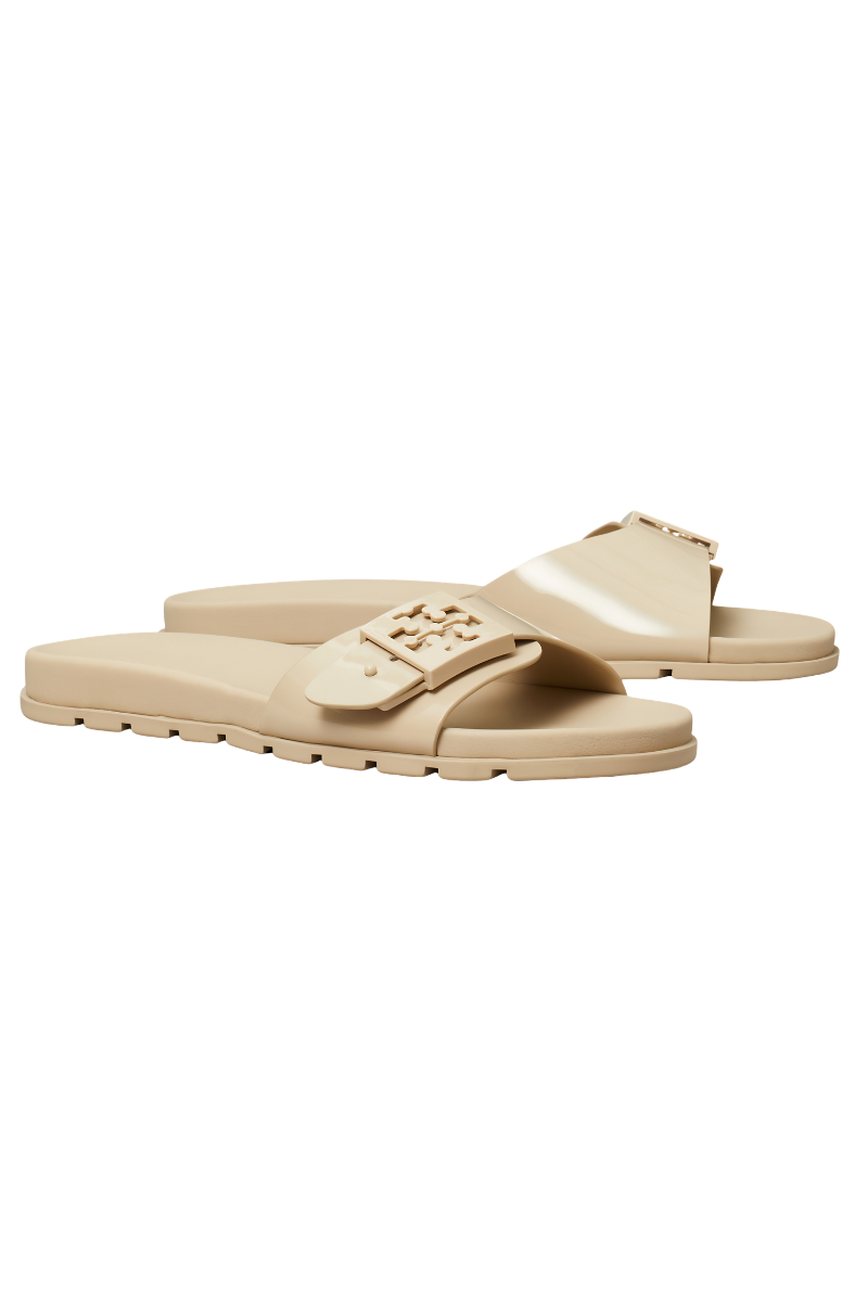 Tory Burch Mellow Buckle Slide Stone Gray/stone Gray 157872250