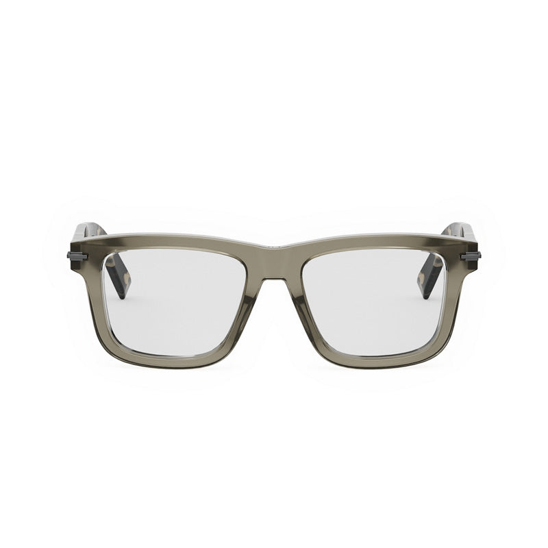 Dior Eyeglasses Square Full Rim, Shiny Brown Frame and Clear Demo Lenses Lens DIORBLACKSUITOS7I6400