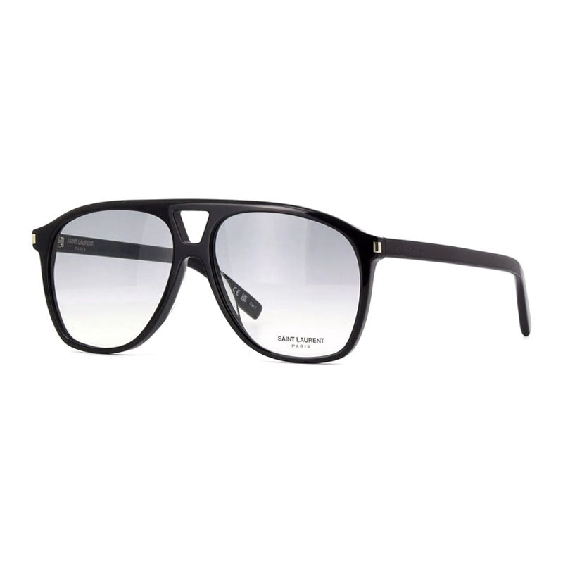 Saint Laurent Sunglasses Aviator Full Rim, Black Frame and Grey Gradient Lens SL596DUNE006