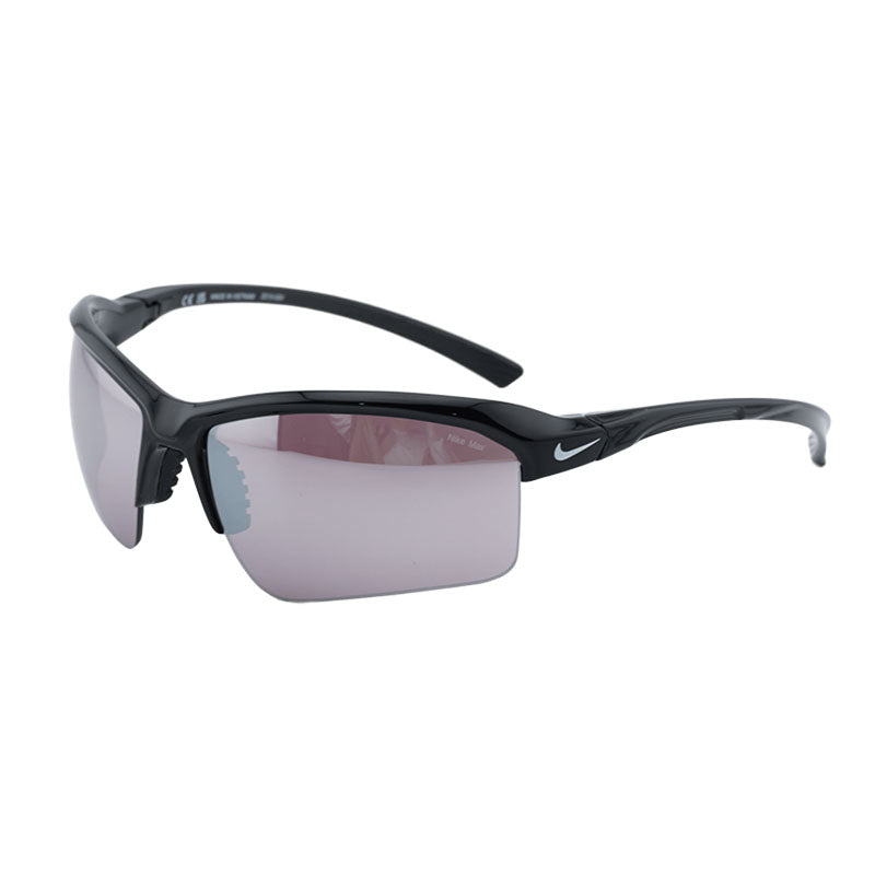 Nike Sunglasses Square Semi Rim, Black Frame and Red Mirror Lens NIKESKYLONRISETEAMIQ7185013