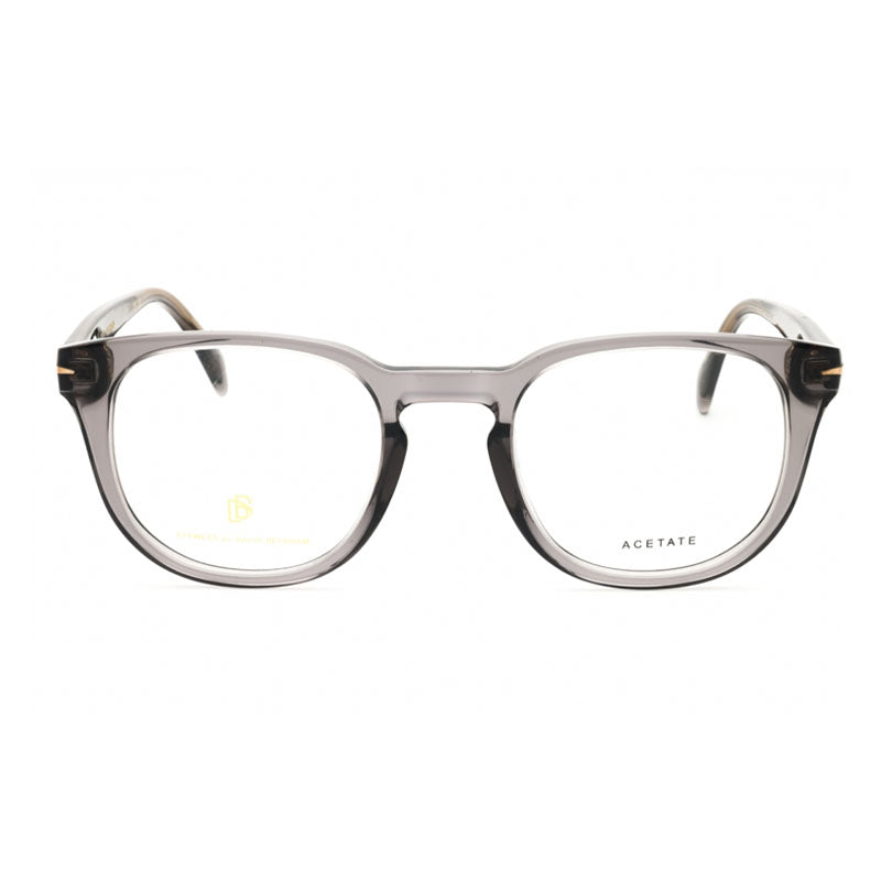 David Beckham Eyeglasses Square Full Rim, Grey Frame and Clear Demo Lenses Lens DB10720KB700