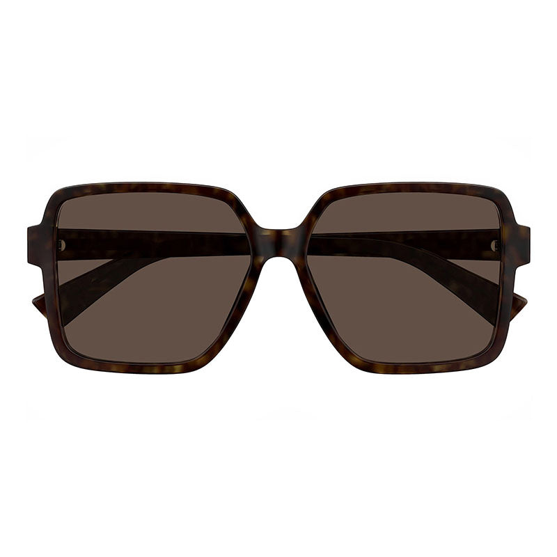 Bottega Veneta Sunglasses Square Full Rim, Havana Frame and Brown Lens BV1317SK002