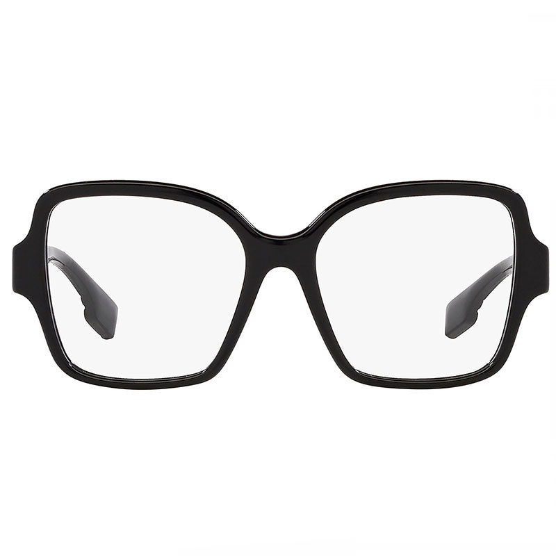 Burberry Eyeglasses Square Full Rim, Black Frame and Clear Demo Lenses Lens BE23743001