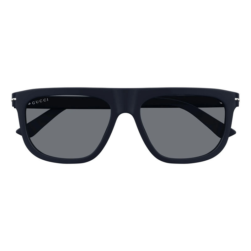 Gucci Sunglasses Square Full Rim, Shiny Blue Frame and Grey Lens GG1726S003