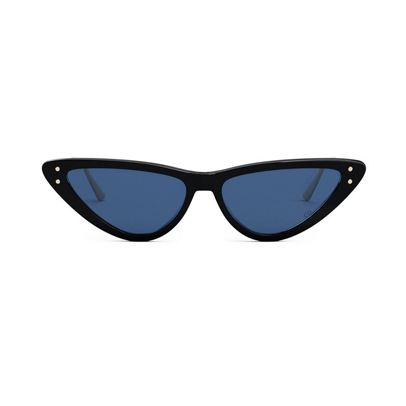 Dior Sunglasses Cat Eye Full Rim, Shiny Black Frame and Blue Lens MISSDIORB4U12B0