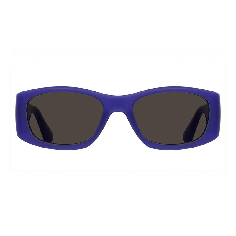 Moschino Sunglasses Rectangle Full Rim, Violet Frame and Grey Lens MOS145/S0B3VIR