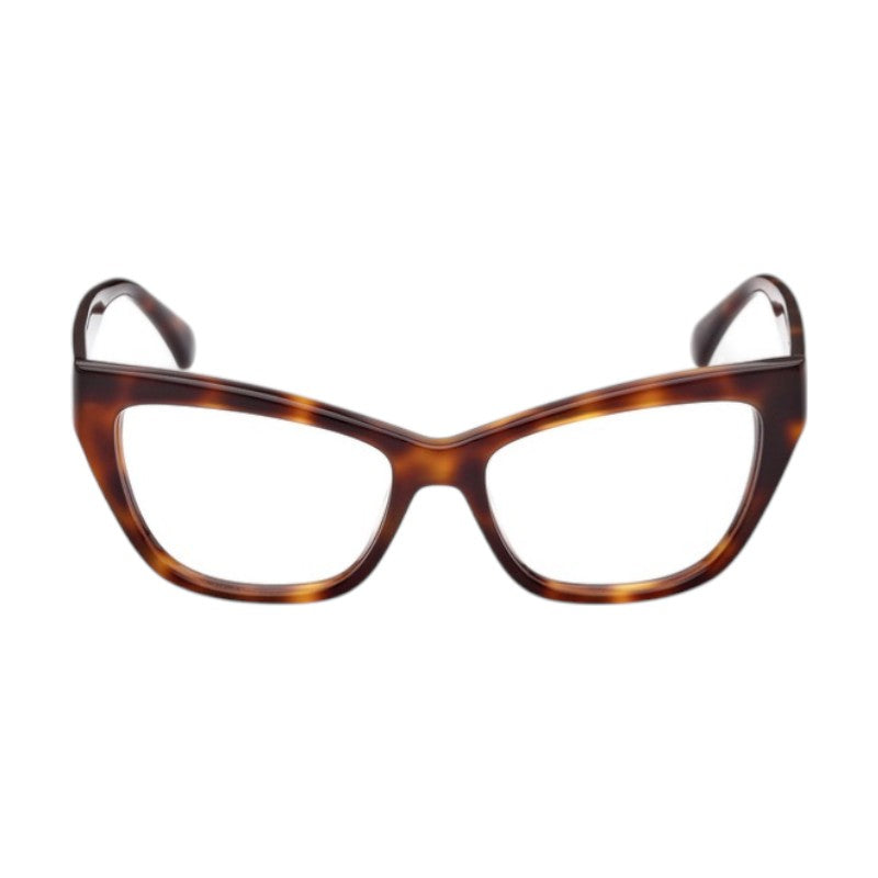 Max Mara Eyeglasses Square Full Rim, Havana Frame and Clear Demo Lens Lens MM5053052