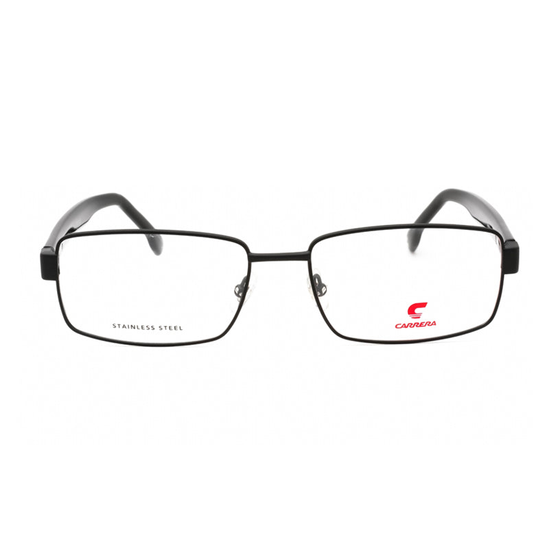 Carrera Eyeglasses Rectangle Full Rim, Matte Black Frame and Clear Demo Lenses Lens CARRERA8887000300