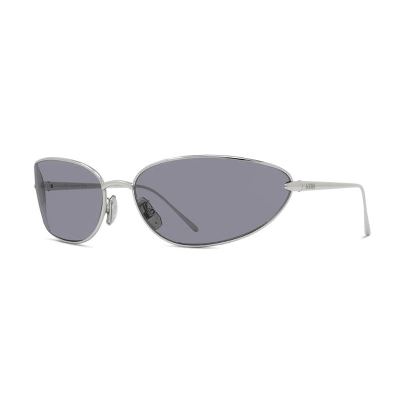Loewe Sunglasses Geometric Full Rim, Shiny Silver Frame and Grey Lens LW40164U16A