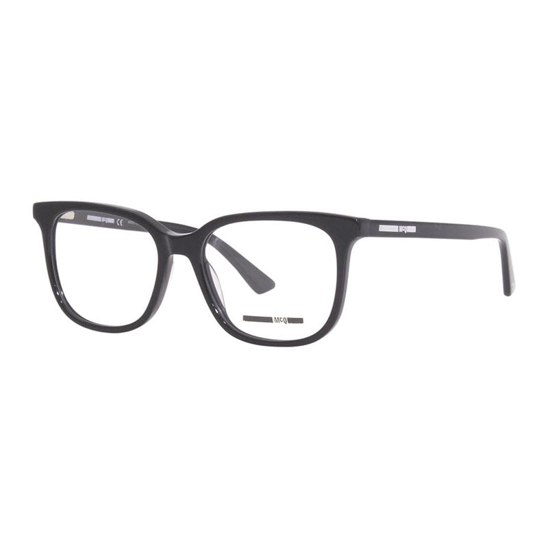 Mcqueen Eyeglasses Square Full Rim, Shiny Black Frame and Clear Demo Lens Lens MQ0276O001
