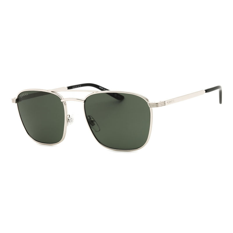 Gucci Sunglasses Square Full Rim, Silver Frame and Grey Lens GG1881S001