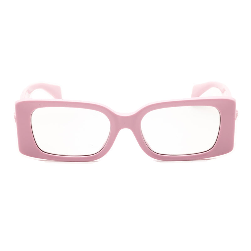 Versace Eyeglasses Rectangle Full Rim, Pink Frame and Clear Demo Lenses Lens VE3362U5485