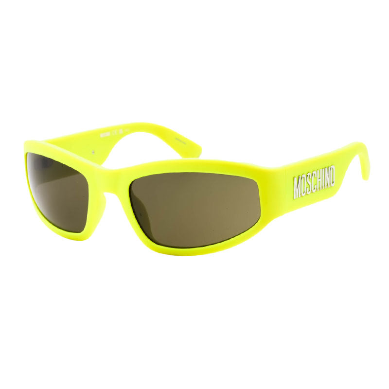 Moschino Sunglasses Rectangle Full Rim, Matte Lime Frame and Green Lens MOS164/S04ANQT