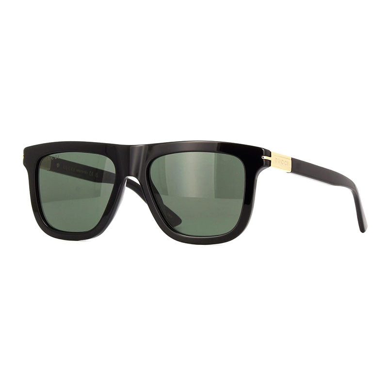 Gucci Sunglasses Square Full Rim, Black Frame and Grey Lens GG1502S001