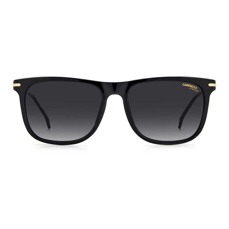 Carrera Sunglasses Square Full Rim, Black/Gold Frame and Grey Gradient Lens CARRERA276/S02M29O