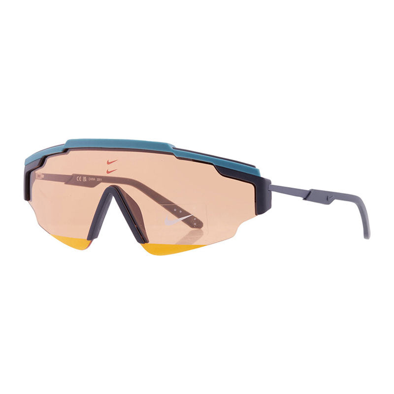Nike Sunglasses Shield Semi Rim, Mineral Teal Frame and Orange Lens NIKEMARQUEEEDGEFN379