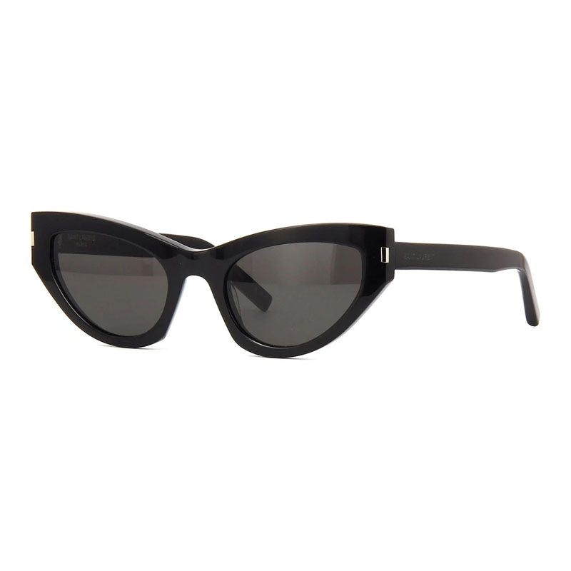 Saint Laurent Sunglasses Cat Eye Full Rim, Black Frame and Grey Lens SL215GRACE001