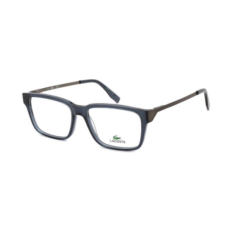 Lacoste Eyeglasses Rectangle Full Rim, Blue Frame and Clear Demo Lenses Lens L2867424