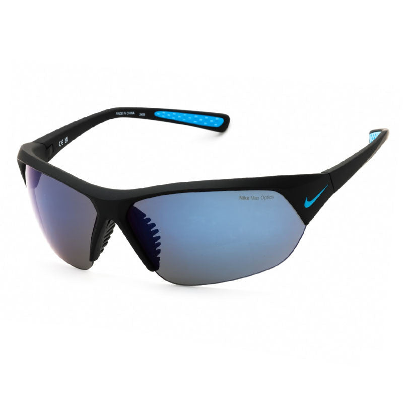 Nike Sunglasses Shield Semi Rim, Matte Black Frame and Neo Turquoise Lens NIKESKYLONACEFQ4766045