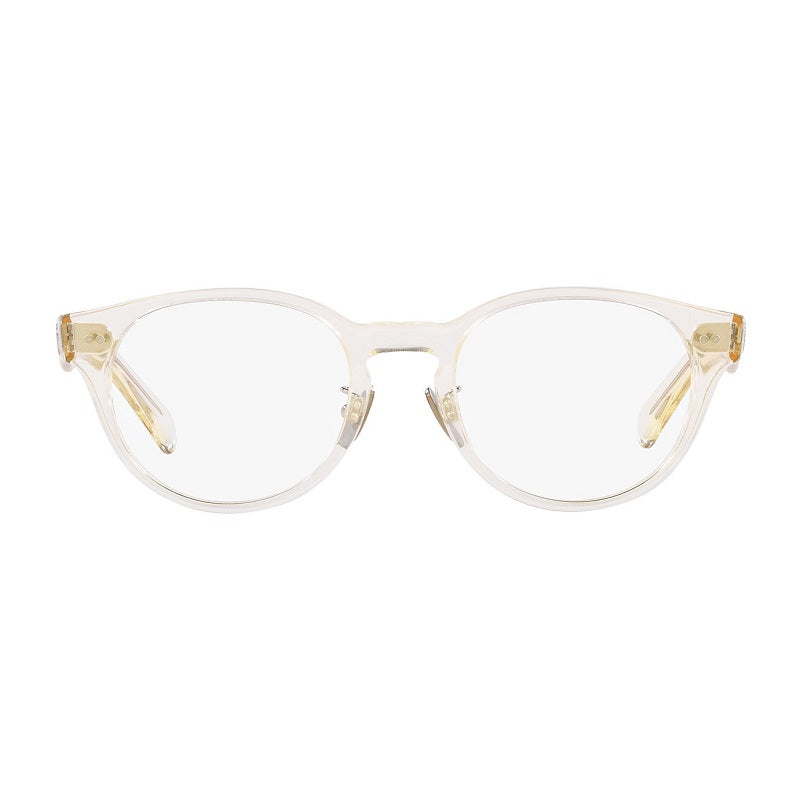 Polo Ralph Lauren Eyeglasses Oval Full Rim, Shiny Transparent Pinot Grey Frame and Clear Demo Lenses Lens PH2265D5034
