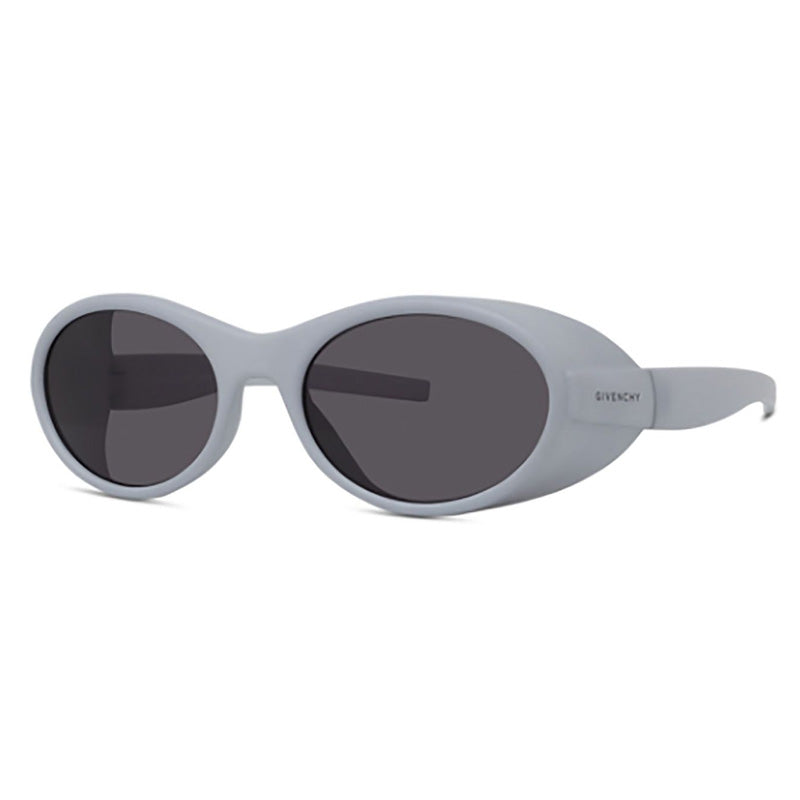 Givenchy Sunglasses Oval Full Rim, Light Grey Frame and Grey Lens GV40065I20A