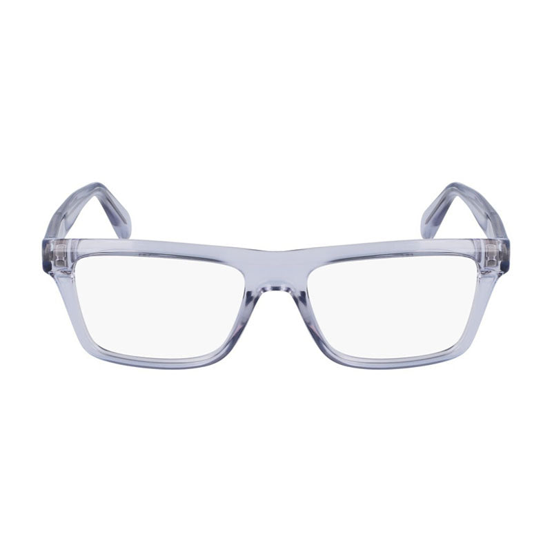 Ferragamo Salvatore Ferragamo Eyeglasses Rectangle Full Rim, Light Crystal Grey Frame and Clear Demo Lenses Lens SF2988050