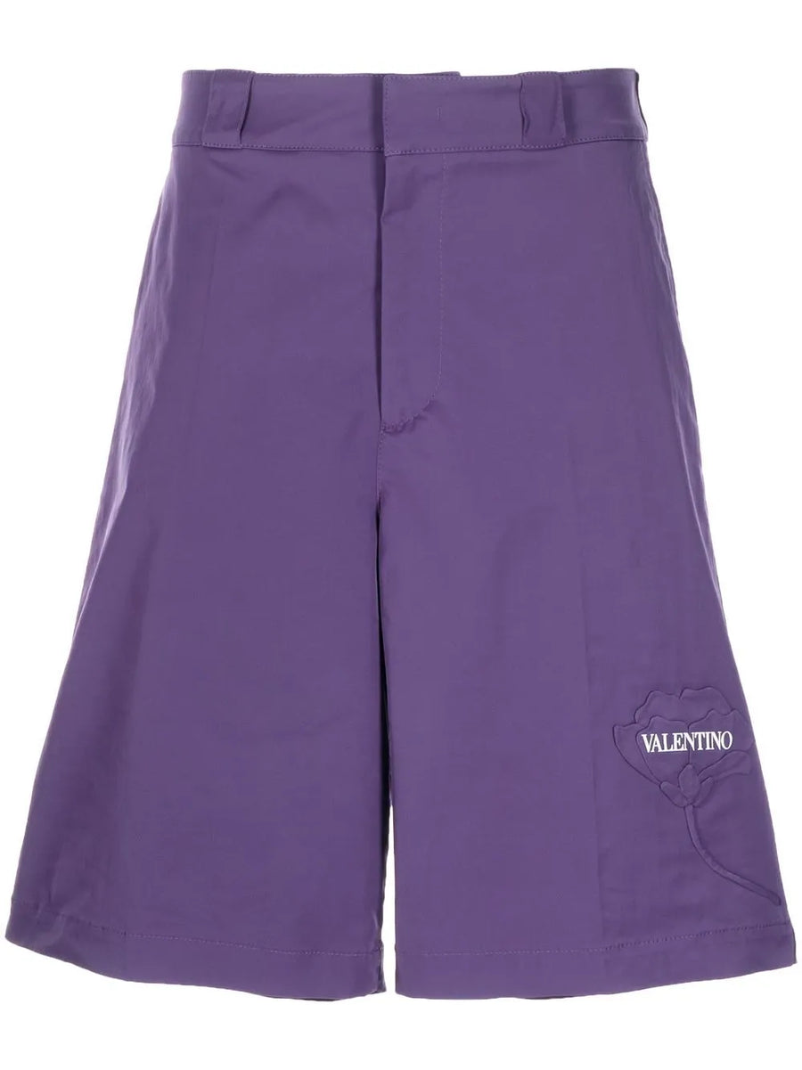 Valentino Garavani Floral-Appliqué Shorts