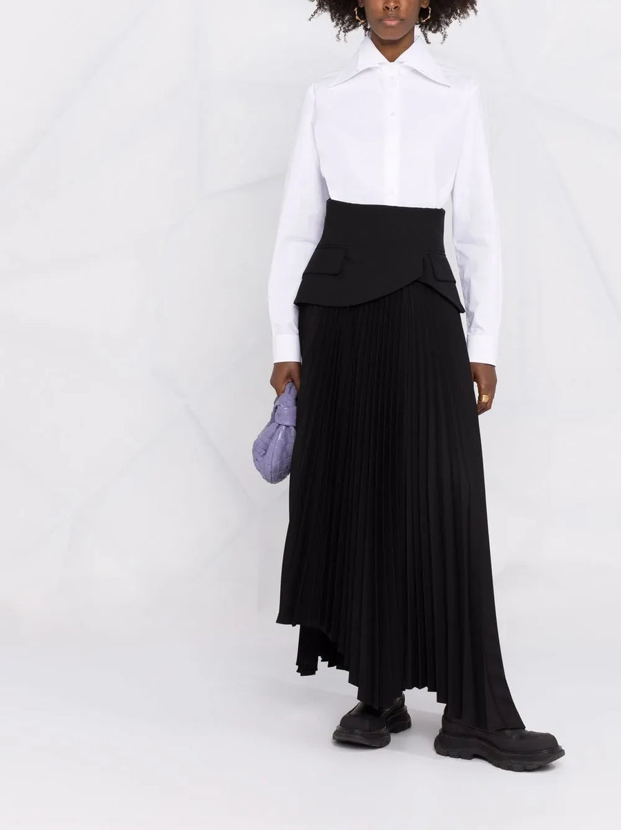 Valentino Garavani Oversized Pointed-Collar Button-Front Shirt
