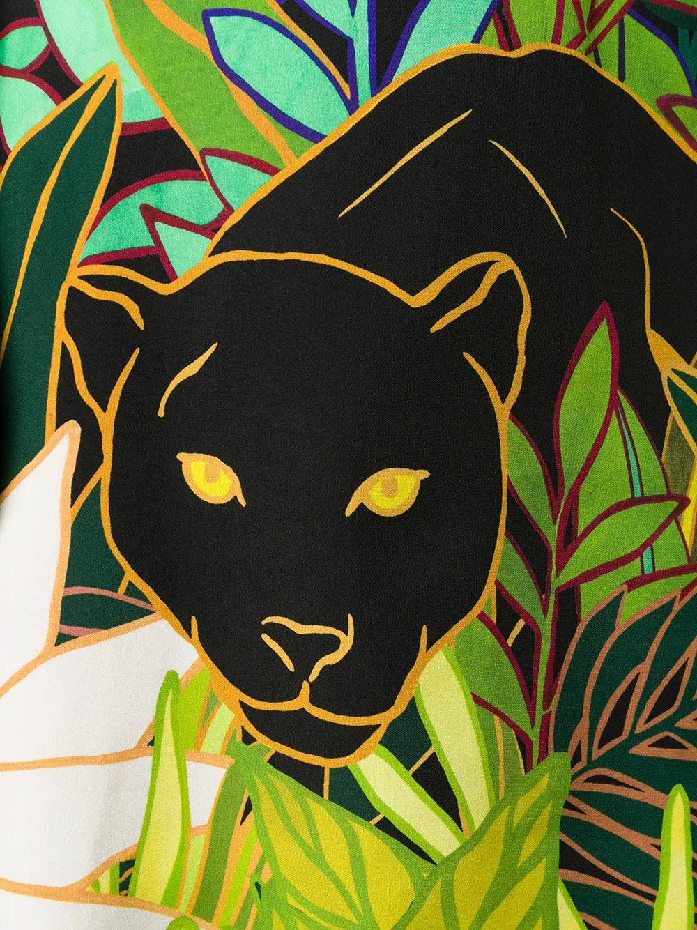Valentino Garavani Panther In The Jungle Bow Collar Dress