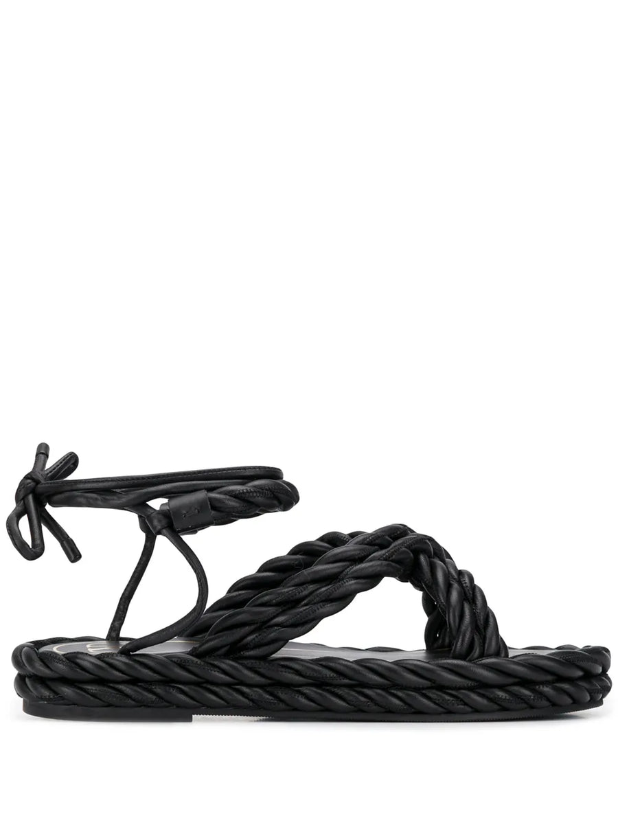 Valentino Garavani The Rope Ankle-Tie Sandals