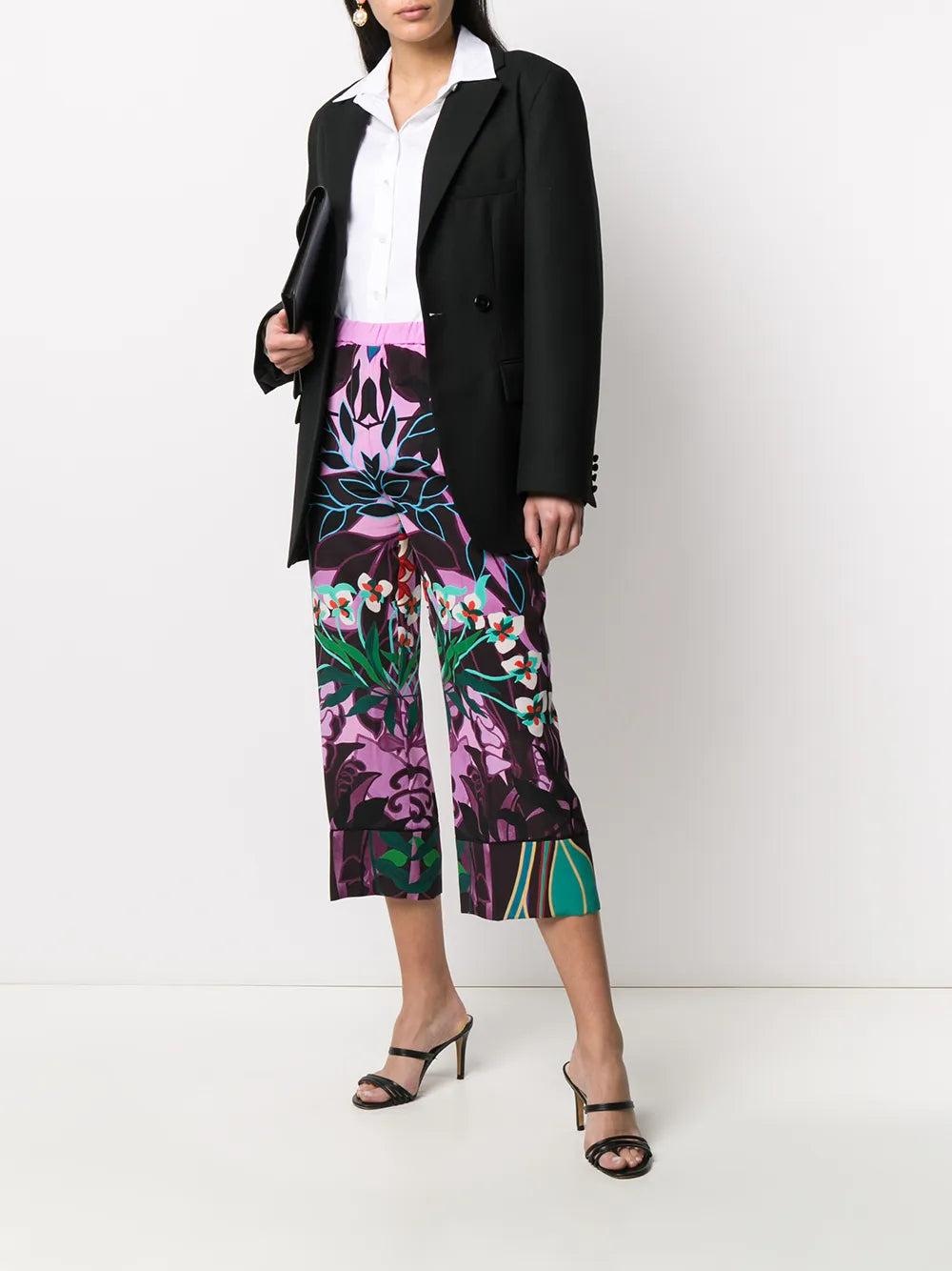 Valentino Garavani Mirrored Orchid Print Culottes