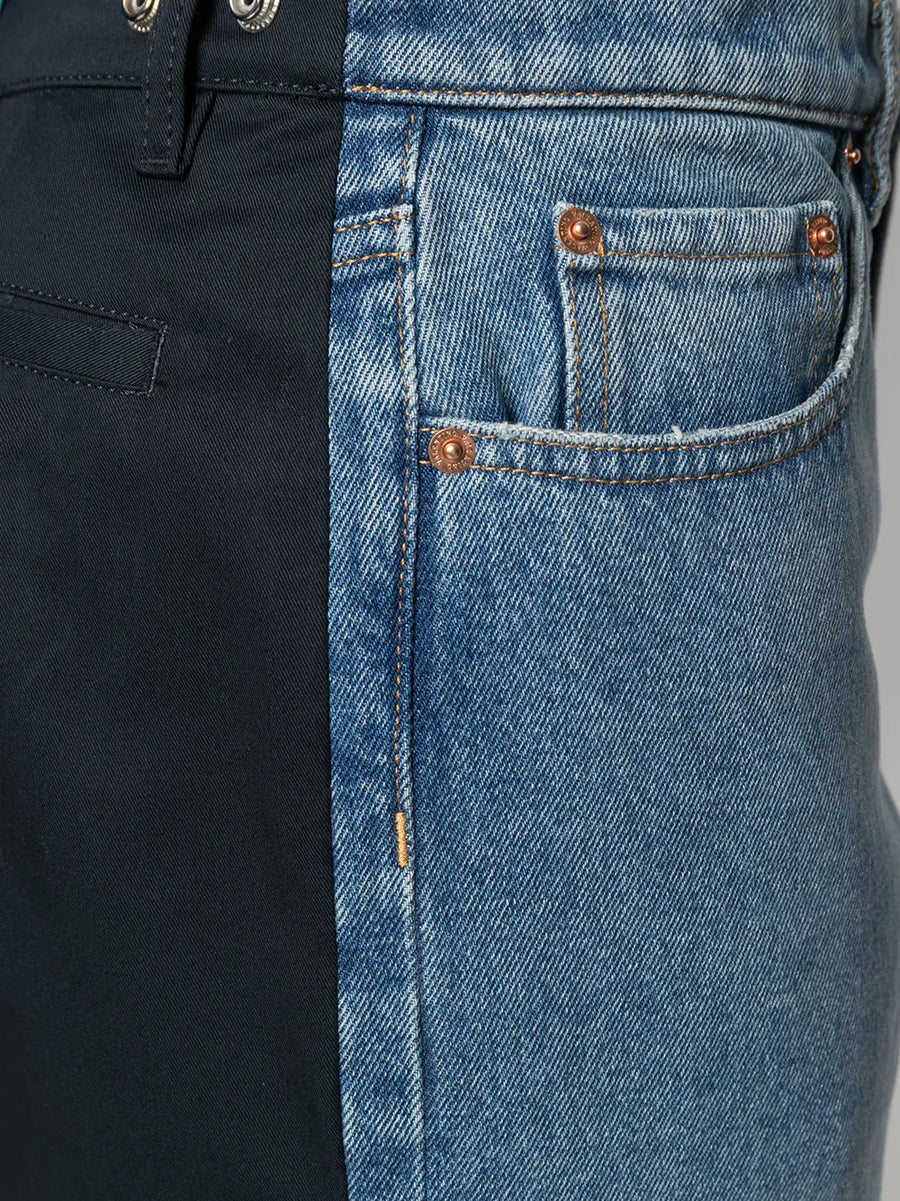Valentino Garavani Dual Material Denim Trousers