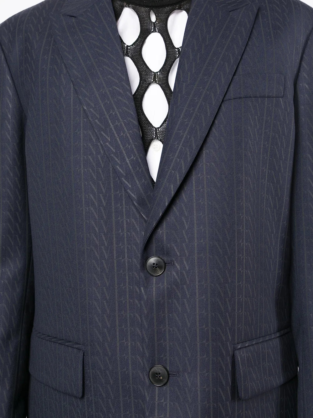 Valentino Garavani Vltn-Print Single-Breasted Suit Jacket