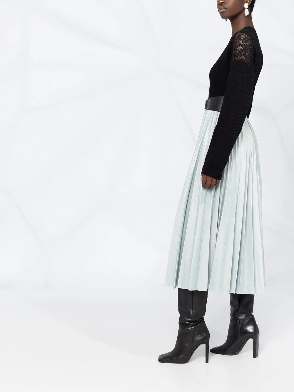 Valentino Garavani Lace-Embellished V-Neck Jumper