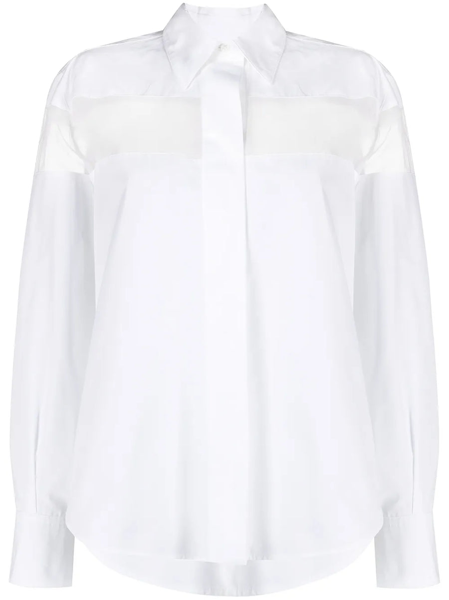 Valentino Garavani Sheer-Panel Long-Sleeve Shirt