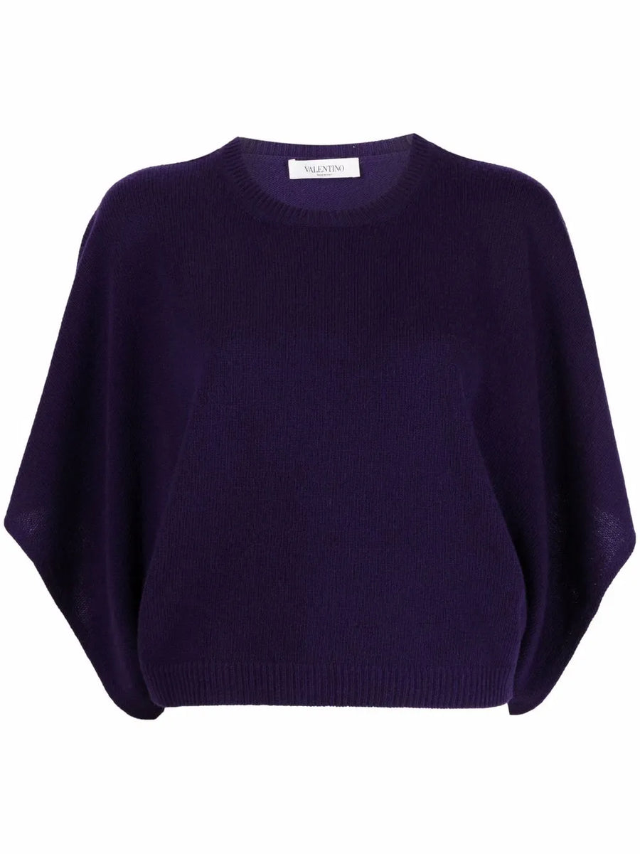 Valentino Garavani Batwing-Sleeve Knitted Top