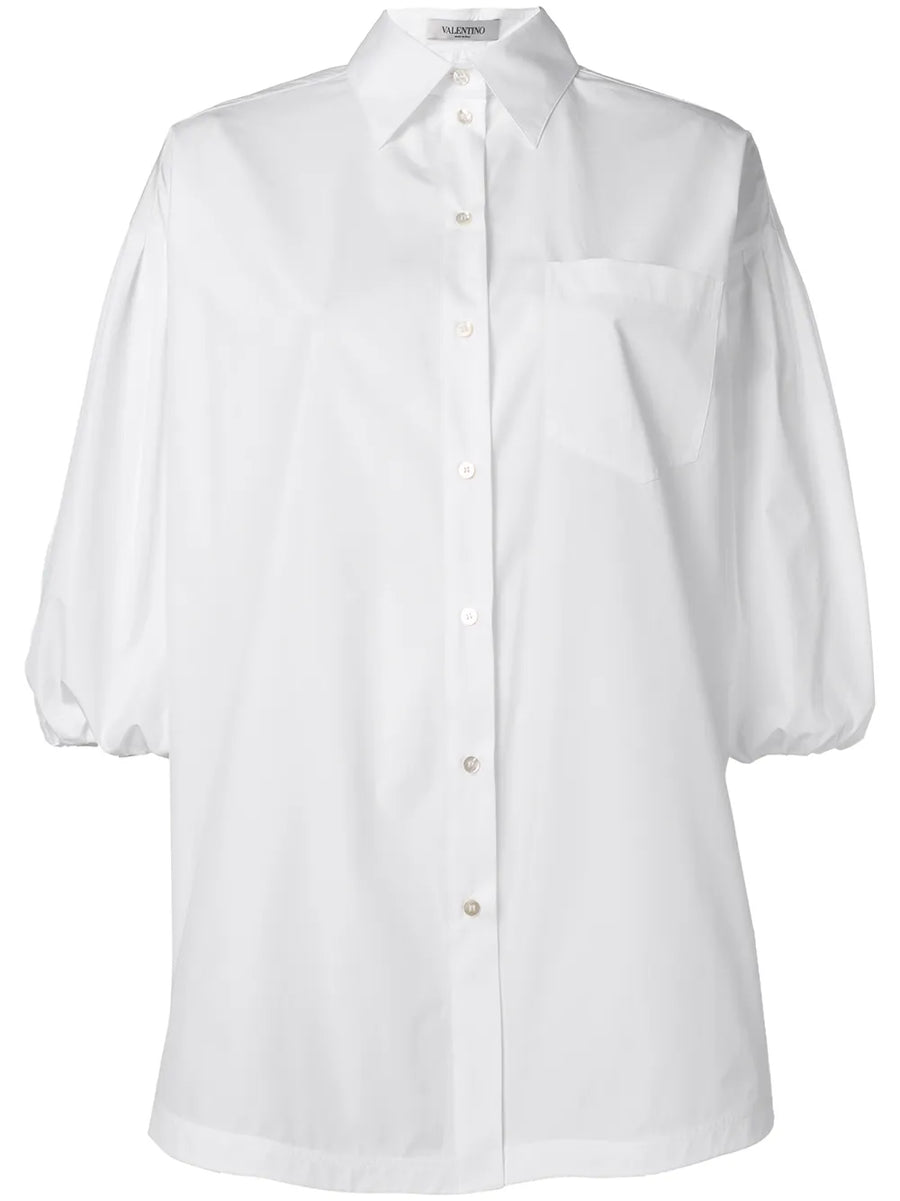 Valentino Garavani Puff Sleeve Poplin Shirt