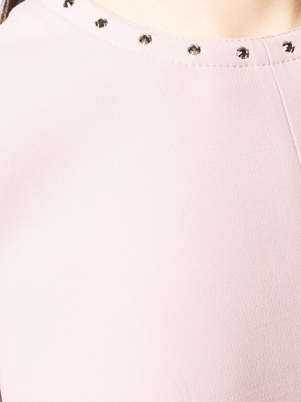 Valentino Garavani Embellished Trim Flared Dress