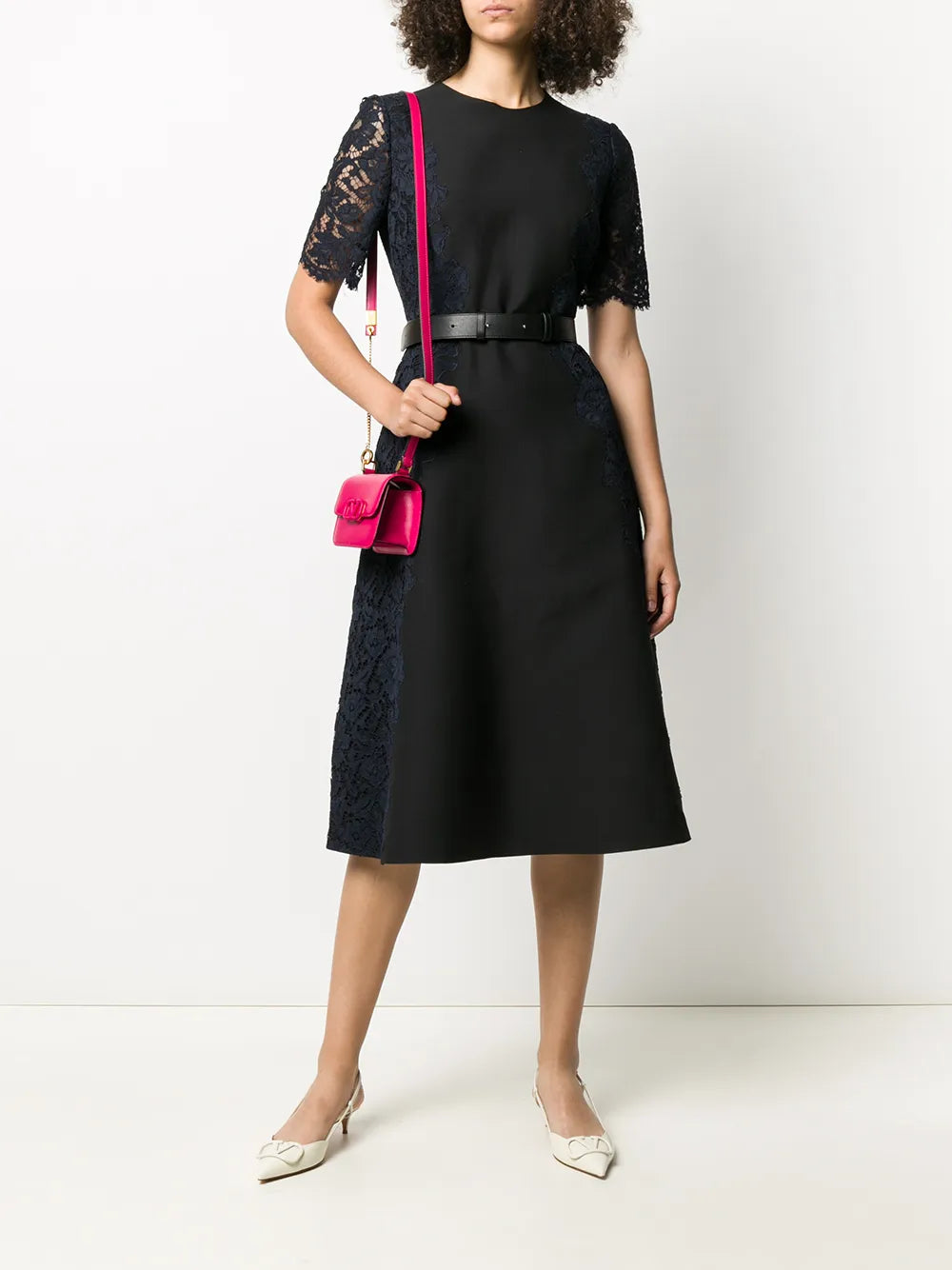 Valentino Garavani Lace Sleeve Dress