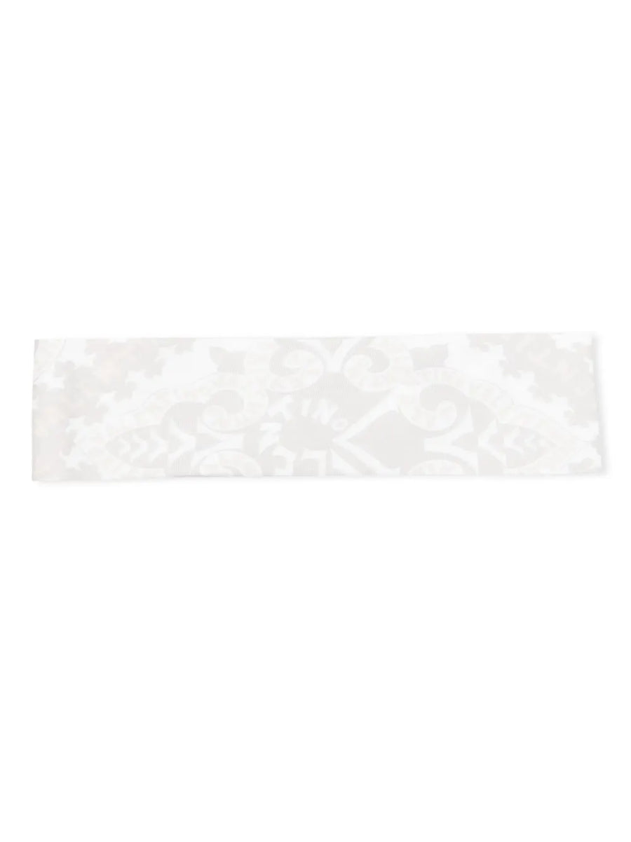 Valentino Garavani Logo-Embroidered Silk Hair Band