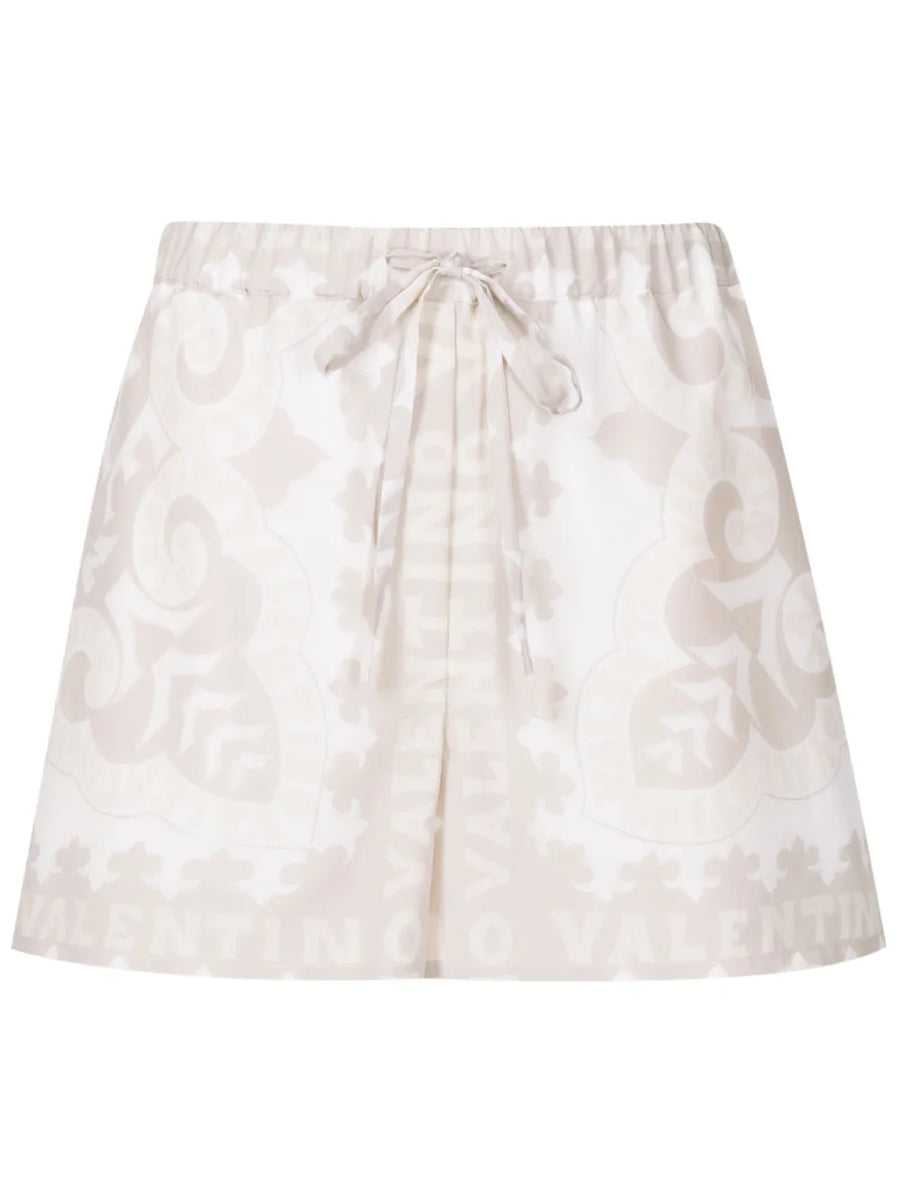 Valentino Garavani Geometric-Print Drawstring Shorts
