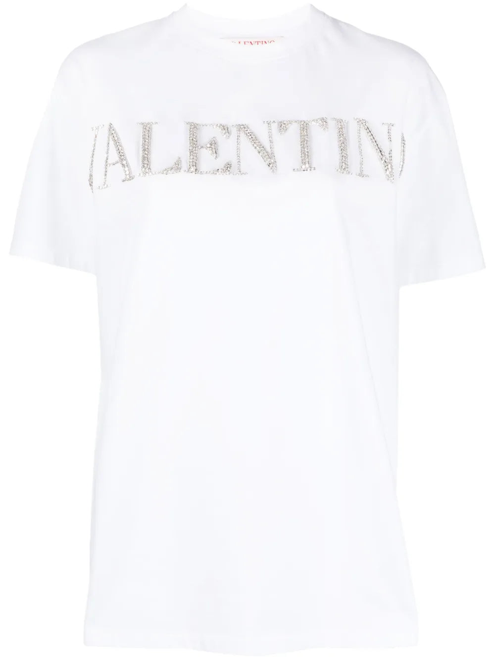 Valentino Garavani Crystal-Logo Cotton T-Shirt