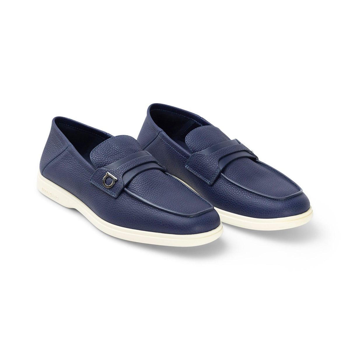 Ferragamo Gancini-Plaque Leather Loafers